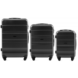 Set Trolere WINGS ABS 4 Roti AT01- 3 Piese Antracit