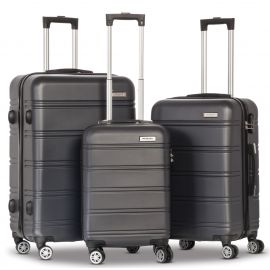 Set Trolere, ABS, 4 Roti Duble, F81857 - 3 Piese, Hoffmanns, Line, Antracit