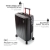 Troler Mediu, Heys, Smart Luggage, Policarbonat, 4 Roti Duble, HY15034, 66 cm, Argintiu