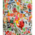 Troler Mediu Extensibil Madisson SW36820F, Policarbonat, 4 Roti Duble, 67 cm, Multicolor/Imprimeu