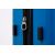 Troler Mic De Cabina Extensibil, Rowex Stripe, Policarbonat, 52 x 34 x 23 cm, 4 roti duble cu rotatie 360°, Cifru TSA, Albastru