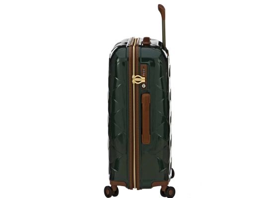 Troler Mare Policarbonat/Piele Naturala Stratic Leather and More L - 76 cm Verde