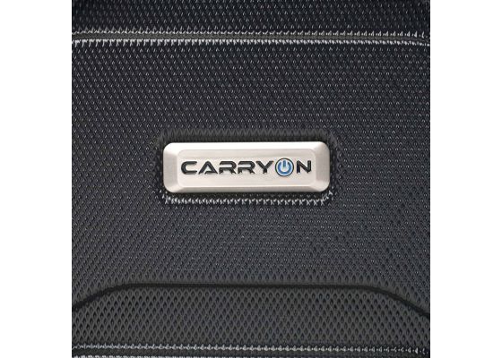 Set Trolere ABS CarryOn Transfer USB extern 2 Piese Negru