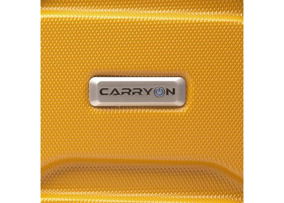 Troler Cabina ABS 2 Roti CarryOn TRANSFER USB extern 55 cm Galben