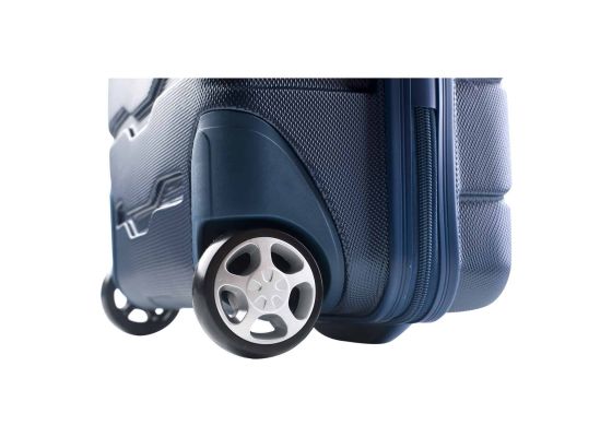 Troler Cabina ABS 2 Roti CarryOn TRANSFER USB extern 55 cm Albastru