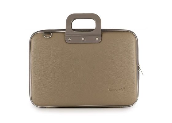 Geanta lux business laptop 15" Clasic vinil Bombata-Grej