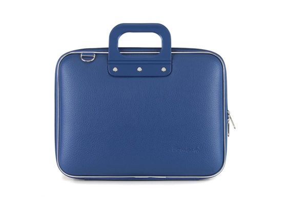 Geanta lux business laptop 13" Medio Bombata-Albastru cobalt