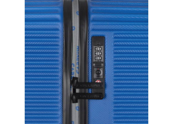 Troler Mare Policarbonat/ABS, Cifru TSA, Cod unic OKOBAN, CarryOn CONNECT, 77 cm, Albastru