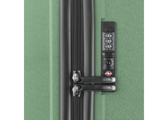 Troler Mediu Extensibil, Polipropilena, Cifru TSA, OKOBAN, CarryOn Transport, 67.5 cm, Verde
