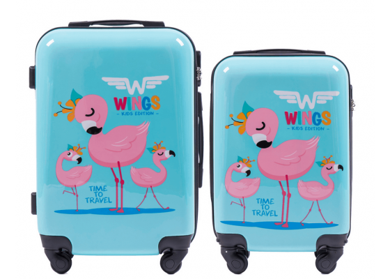 Set Trolere Copii Wings WKIDS - 2 Piese Flamingo