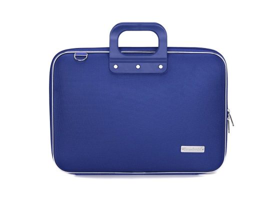 Geanta lux business laptop 15.6 in Clasic nylon Bombata-Albastru Cobalt
