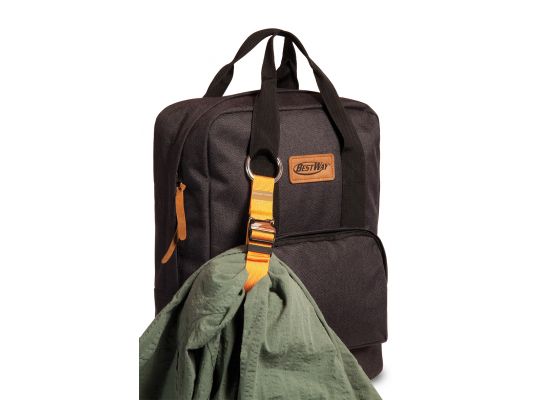 Curea textila cu catarama pentru bagaje, Worldpack, F10420, Negru