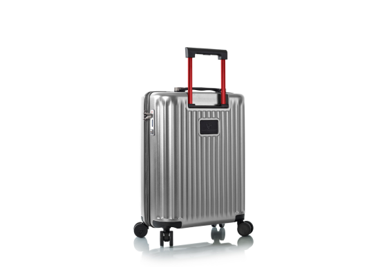 Troler cabina, Heys, Smart Luggage, Policarbonat, 4 Roti Duble, HY15034, 53 cm, Argintiu
