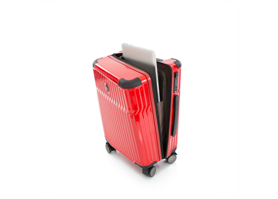 Troler cabina Heys Tekno Compartiment Laptop 15.6”, Policarbonat, 53 cm, Rosu