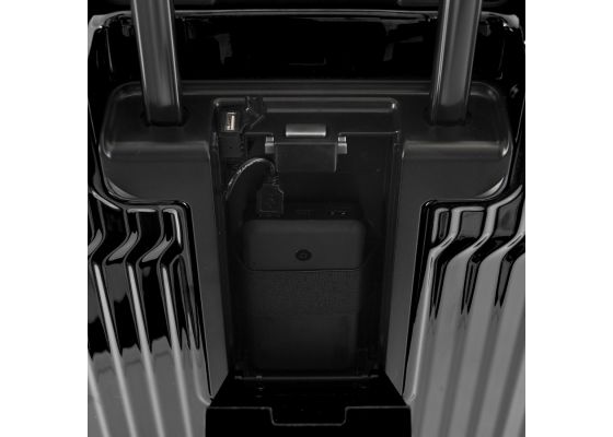 Troler cabina Heys Tekno Compartiment Laptop 15.6”, Policarbonat, 53 cm, Negru