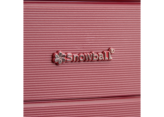 Troler Cabina Extensibil Snowball SW33603, Fermoar Antifurt, Polipropilena, 4 Roti Duble, Cifru TSA, 55 cm, Grena