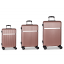 Set Trolere, Worldpack Orlando, Extensibil, ABS/Policarbonat, 4 Roti Duble, F10384 - 3 Piese, Rose