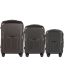 Set Trolere, Wings,  PDT01 - 3 Piese, ABS, 4 Roti Duble, Antracit